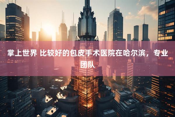掌上世界 比较好的包皮手术医院在哈尔滨，专业团队