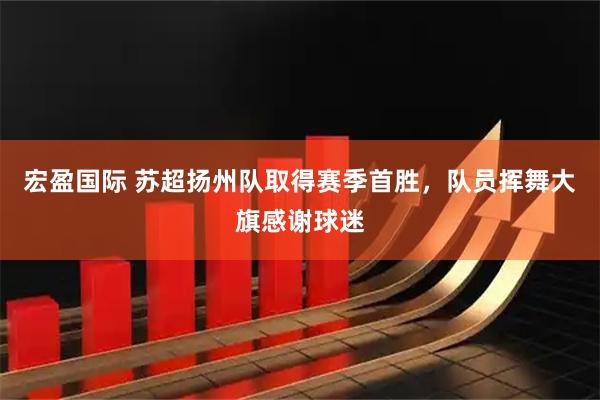 宏盈国际 苏超扬州队取得赛季首胜，队员挥舞大旗感谢球迷