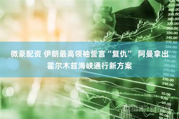 微豪配资 伊朗最高领袖誓言“复仇”  阿曼拿出霍尔木兹海峡通行新方案